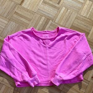 Aerie women’s Pink Cropped Sweatshirt